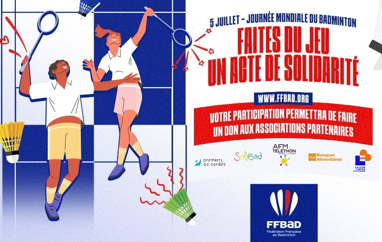 "Photo Engagez-vous pour la journée mondiale du badminton"