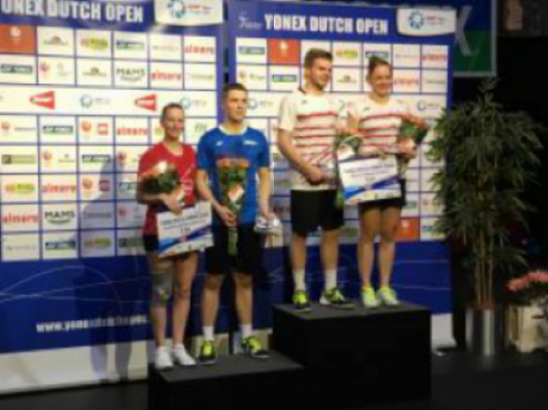 "Photo Dutch Open : Delphine Delrue et Thom Gicquel en argent"