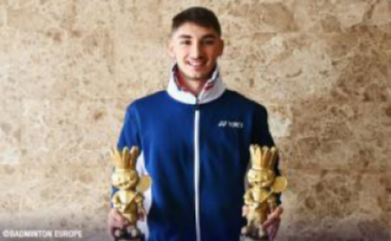 "Photo Christo POPOV récompensé par Badminton Europe"