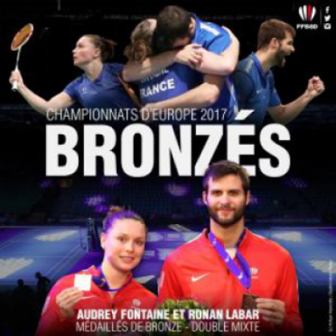 "Photo EC17 : Ronan Labar/Audrey Fontaine médaillés de bronze !"