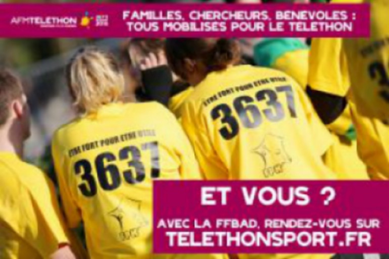 "Photo Téléthon 2016 : Donnez votre énergie pour le Badmin-thon"