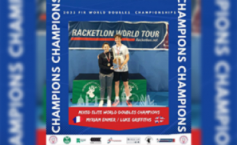 "Photo Myriam ENMER championne du Monde de Racketlon"
