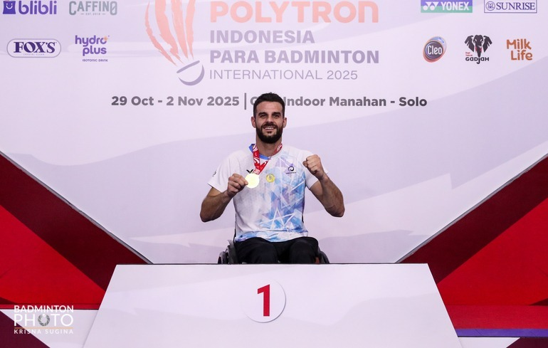 "Photo Indonesia Para-Badminton International : Thomas JAKOBS prend l'or"