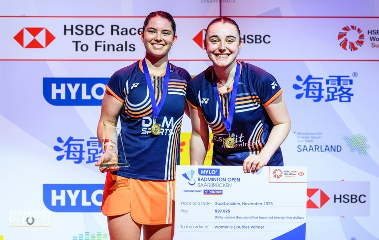 "Photo Margot LAMBERT et Camille POGNANTE remportent le Hylo Open"